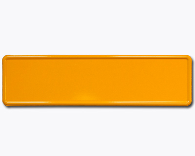 03. Namensschild orange reflex 340 x 90 mm